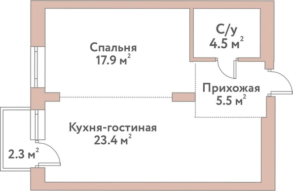 
  Продается 2-комн. квартира 51.3 м², в ЖК Флора и Фауна, 18а. Фото 1.