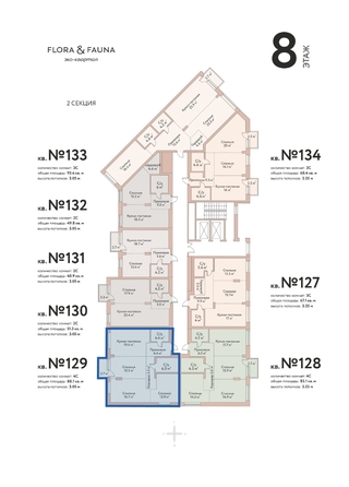 
  Продается 4-комн. квартира 88.1 м², в ЖК Флора и Фауна, 18а. Фото 3.