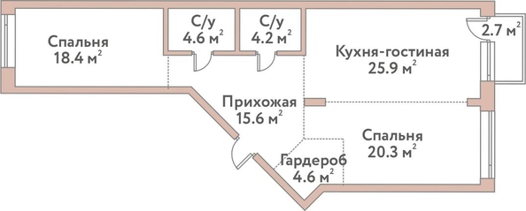 
  Продается 3-комн. квартира 93.6 м², в ЖК Флора и Фауна, 18а. Фото 1.