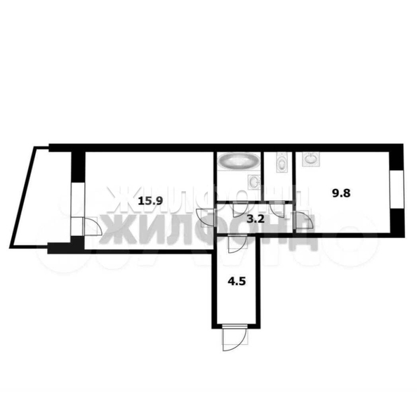 
  Продается 1-комн. квартира, 36.8 м², Спортивная ул, д. 23
. Фото 4.