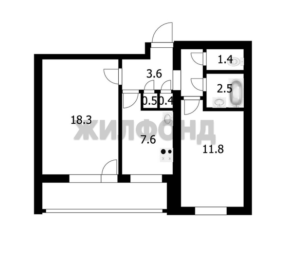 
  Продается 2-комн. квартира, 48.7 м², Вокзальная магистраль ул, д. 3
. Фото 4.