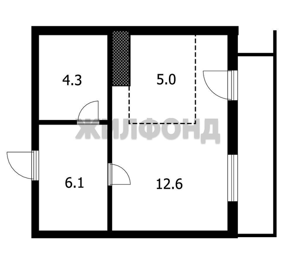 
  Продается студия, 28 м², ЖК Рубин
. Фото 17.