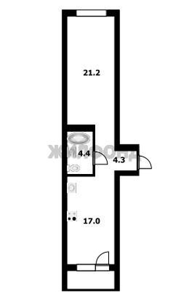 
  Продается студия, 47.5 м², ЖК Радуга Сибири, дом 4
. Фото 7.