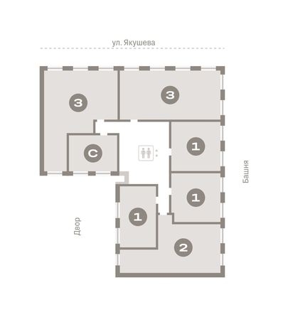 
  Продается студия, 32.57 м², ЖК На Декабристов, дом 6-2
. Фото 16.