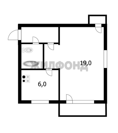 
  Продается 1-комн. квартира, 31.4 м², Восход ул, д. 14
. Фото 6.