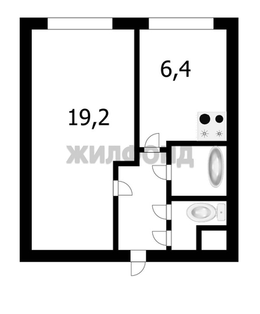 
  Продается 1-комн. квартира, 32.3 м², Сибиряков-Гвардейцев ул, д. 44/4
. Фото 10.