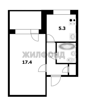 
  Продается 1-комн. квартира, 29.9 м², Федосеева ул, д. 32
. Фото 8.