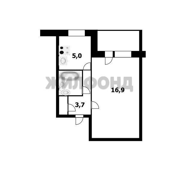 
  Продается 1-комн. квартира, 29.8 м², Новосибирская ул, д. 22
. Фото 15.