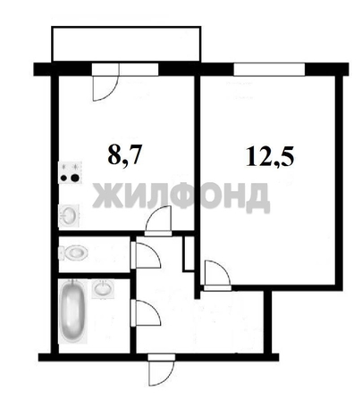 
  Продается 1-комн. квартира, 31.8 м², Мира ул, д. 59/1
. Фото 19.