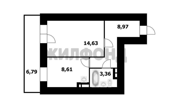 
  Продается 1-комн. квартира, 34.9 м², ЖК Гвардейский
. Фото 8.