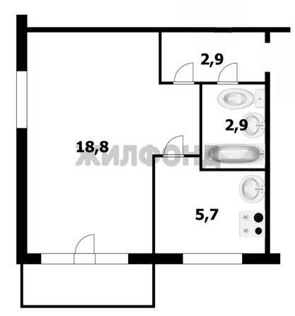 
  Продается 1-комн. квартира, 30.6 м², Есенина ул, д. 63
. Фото 9.