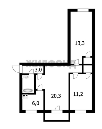 
  Продается 3-комн. квартира, 58.8 м², Жемчужная ул, д. 32
. Фото 11.