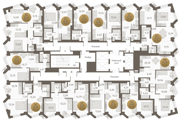 
  Продается 2-комн. квартира 42.3 м², в ЖК Урбан Пикс. Фото 1.