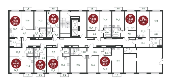 
  Продается 1-комн. квартира, 60.85 м², ЖК Скандинавские кварталы, дом 1
. Фото 1.