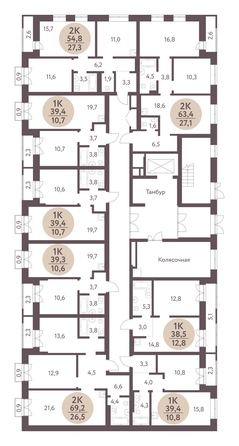 
  Продается 2-комн. квартира, 54.8 м², ЖК Зеленый город, дом 1
. Фото 1.