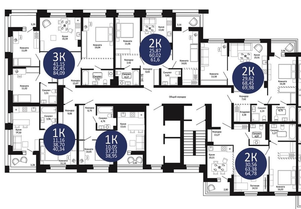 
  Продается 3-комн. квартира, 84.09 м², ЖК Первый на Рябиновой
. Фото 1.