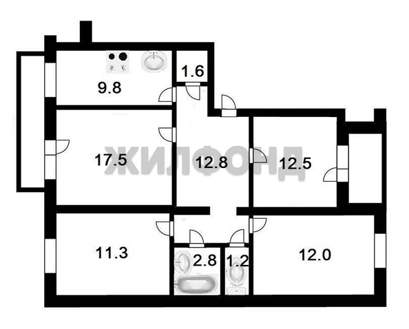 
  Продается 4-комн. квартира, 81.5 м², Поселок Кольцово, д. 24
. Фото 22.