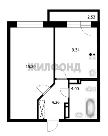 
  Продается 1-комн. квартира, 33.3 м², Ивана Севастьянова ул, д. 9
. Фото 8.