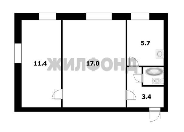 
  Продается 2-комн. квартира, 38 м², Чекалина ул, д. 29
. Фото 5.