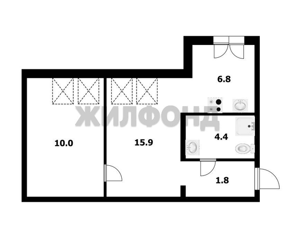 
  Продается 2-комн. квартира, 38.5 м², Джобса кв-л, д. 1
. Фото 39.