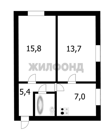 
  Продается 2-комн. квартира, 45.3 м², Сибиряков-Гвардейцев ул, д. 13
. Фото 4.