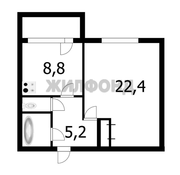 
  Продается 1-комн. квартира, 40.9 м², Палласа ул, д. 3
. Фото 13.