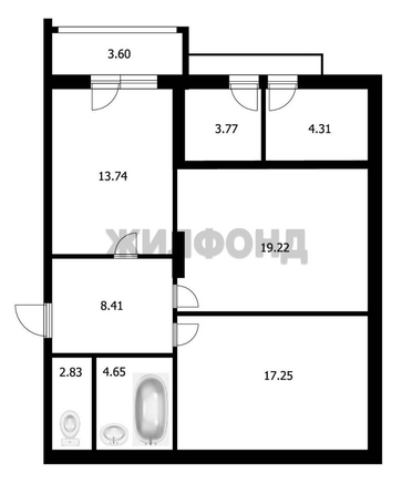
  Продается 2-комн. квартира, 64.6 м², , д. 24
. Фото 14.
