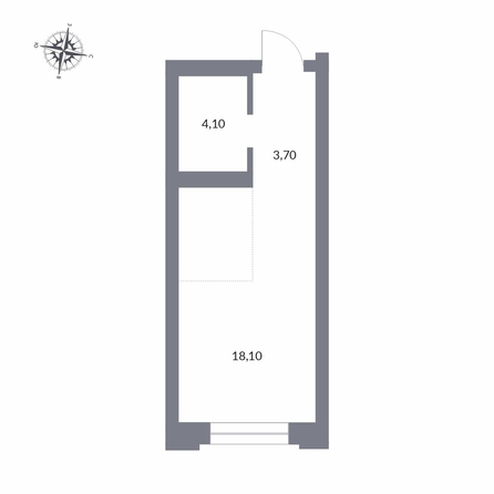 
  Продается студия, 25.9 м², ЖК Державина, 50
. Фото 1.