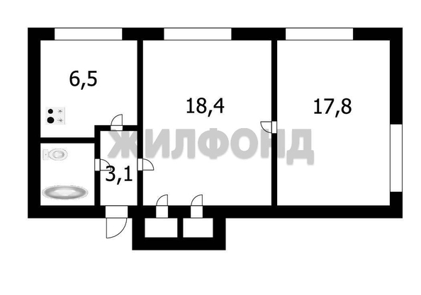 
  Продается 2-комн. квартира, 51.1 м², Авиастроителей ул, д. 12
. Фото 15.