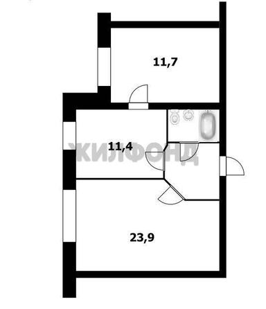 
  Продается 2-комн. квартира, 53.1 м², Красный пр-кт, д. 232
. Фото 14.