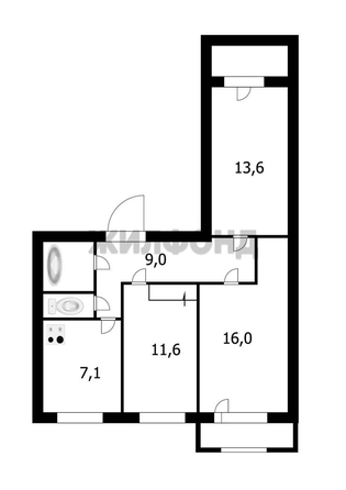 
  Продается 3-комн. квартира, 59.9 м², Дуси Ковальчук ул, д. 20
. Фото 17.