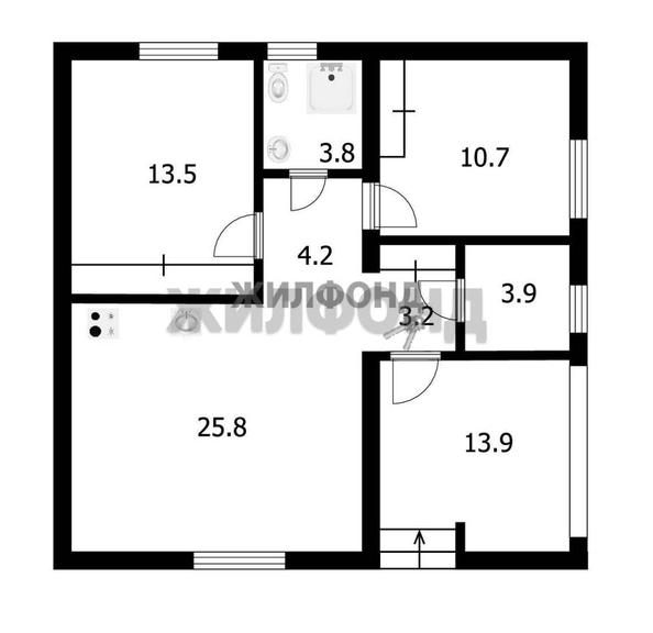 
  Продается дом, 88.6 м², село Марусино
. Фото 5.