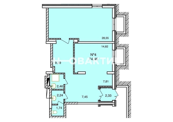 
  Продается универсальное помещение, 77.4 м², ЖК Золотая роща
. Фото 29.