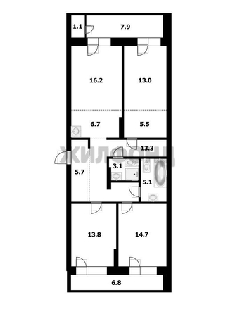 
  Продается 4-комн. квартира, 97.2 м², ЖК Нормандия-Неман, дом 1
. Фото 1.