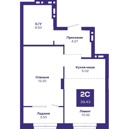 
  Продается 2-комн. квартира, 39.43 м², ЖК Базилик, дом 2
. Фото 1.