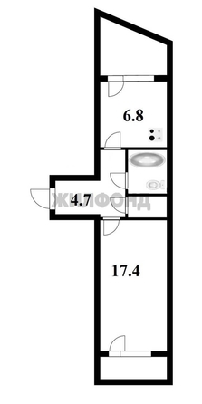 
  Продается 1-комн. квартира, 32.6 м², Широкая ул, д. 137
. Фото 1.