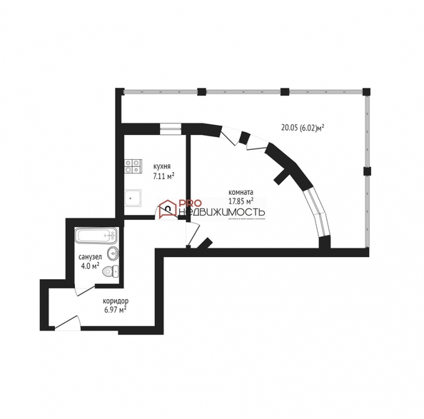 
  Продается 1-комн. квартира, 39.3 м², Красина ул, д. 56
. Фото 23.
