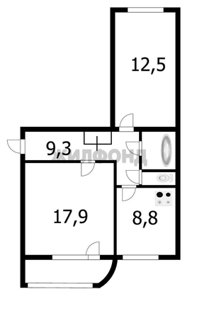 
  Продается 2-комн. квартира, 51.5 м², Федосеева ул, д. 3
. Фото 21.