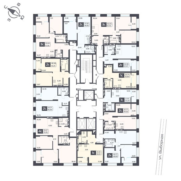 
  Продается 4-комн. квартира, 79.95 м², ЖК Астон. Геометрия, дом 4
. Фото 1.