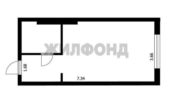 
  Продается студия, 26.1 м², Железнодорожная ул, д. 15
. Фото 9.
