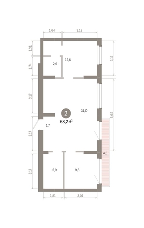 
  Продается 2-комн. квартира 68.2 м², в ЖК Лебедевский квартал, д 1. Фото 1.