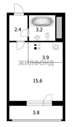 
  Продается студия 28.9 м². Фото 11.