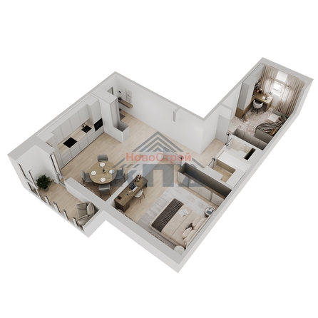 
  Продается 2-комн. квартира 66.41 м², в ЖК Два поэта. Фото 3.