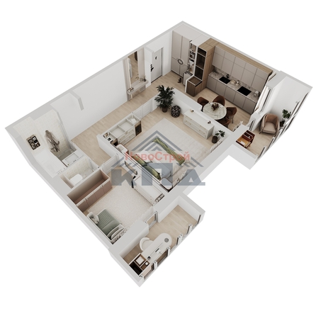 
  Продается 2-комн. квартира 59.58 м², в ЖК Два поэта. Фото 3.