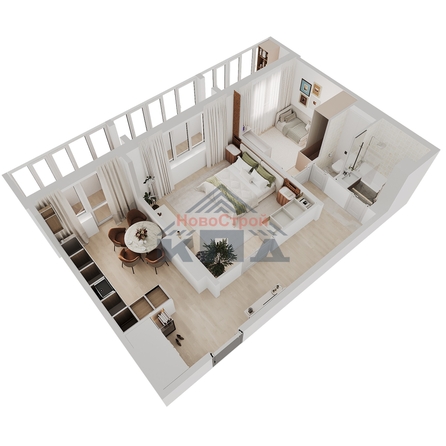 
  Продается 2-комн. квартира 61.97 м², в ЖК Два поэта. Фото 2.