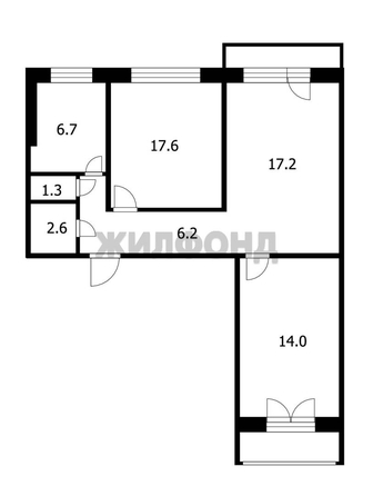 
  Продается 3-комн. квартира 60.3 м². Фото 24.