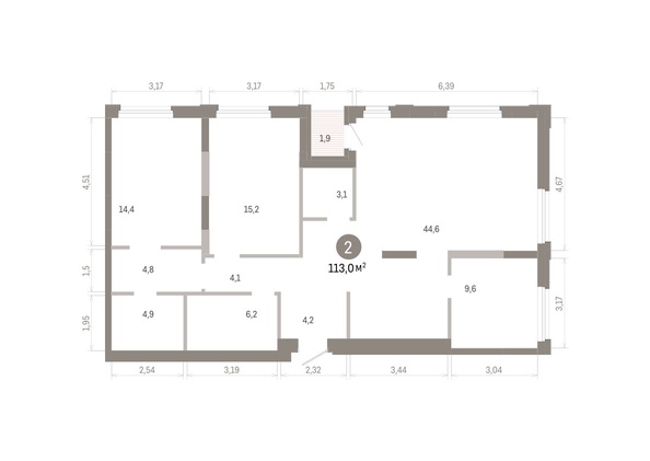 
  Продается 2-комн. квартира 112.96 м², в ЖК Город на озере. Фото 2.