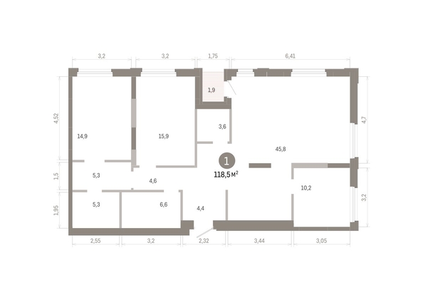 
  Продается 1-комн. квартира 118.46 м², в ЖК Город на озере. Фото 1.