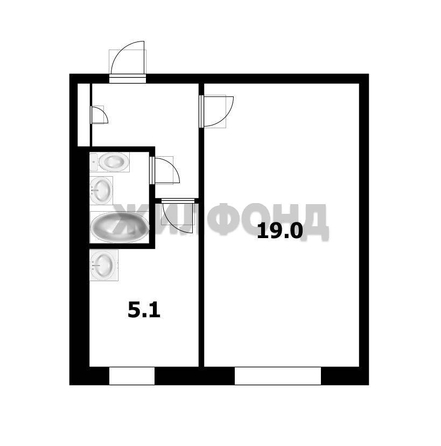 
  Продается 1-комн. квартира 30.5 м². Фото 6.
