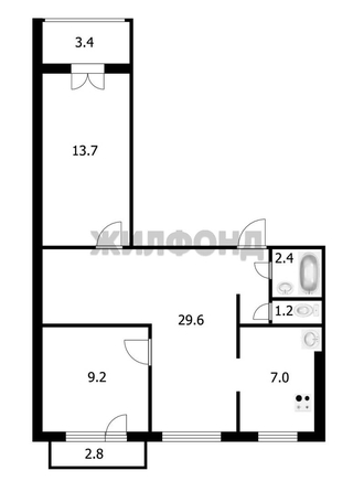 
  Продается 3-комн. квартира 63.1 м². Фото 16.